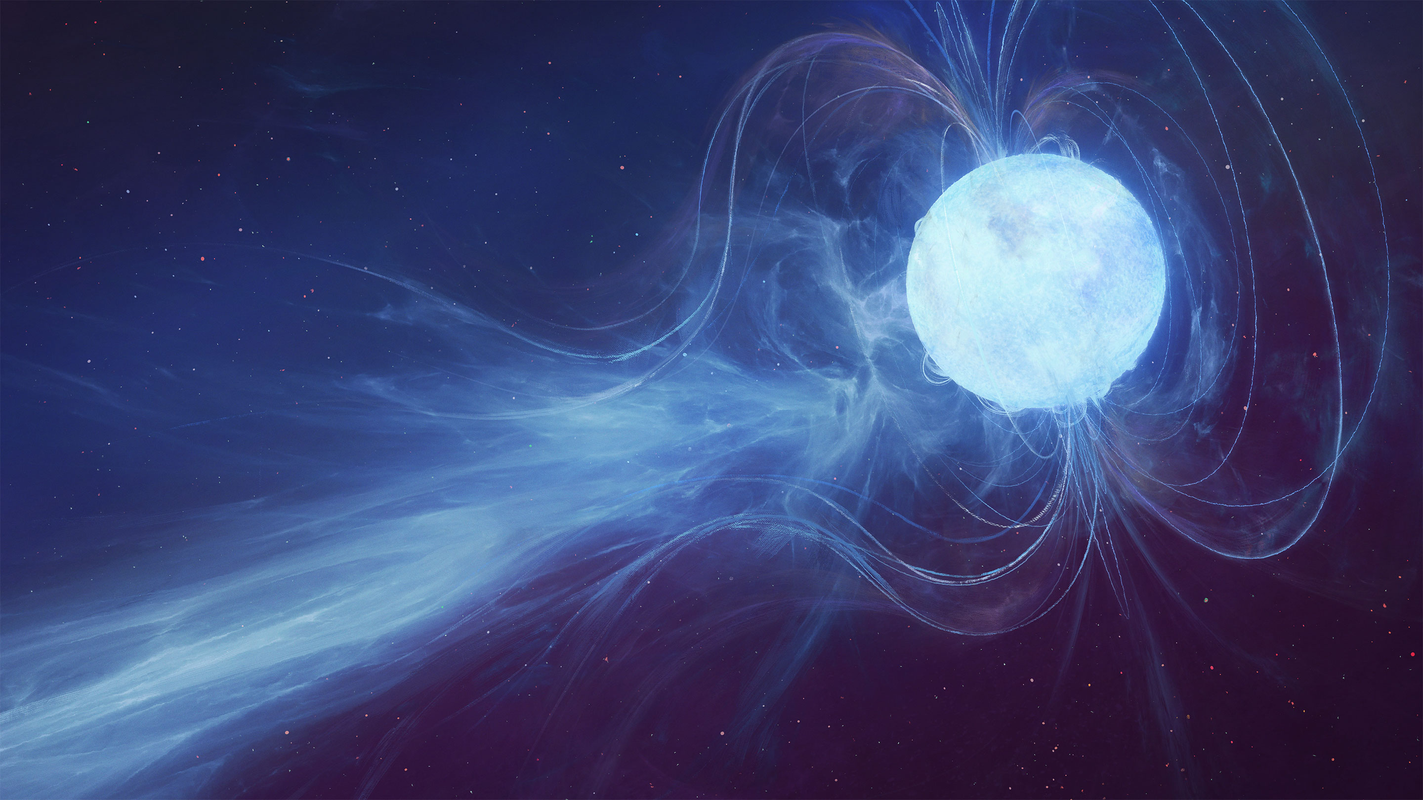 Artist view of a magnetar burst (Credit: Maciej Rebisz)